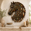 Boho Western Custom Name Wall Clock — personalized with a custom name