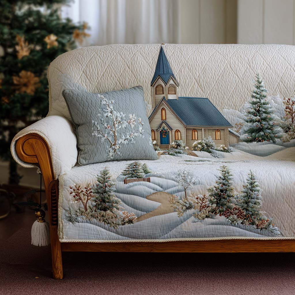 Sacred Christmas Light Sofa Cover