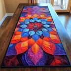 Colorful Mandala Dahlia Bloom Table Runner
