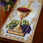 Chalice with Grapes and Loaf Table Runner