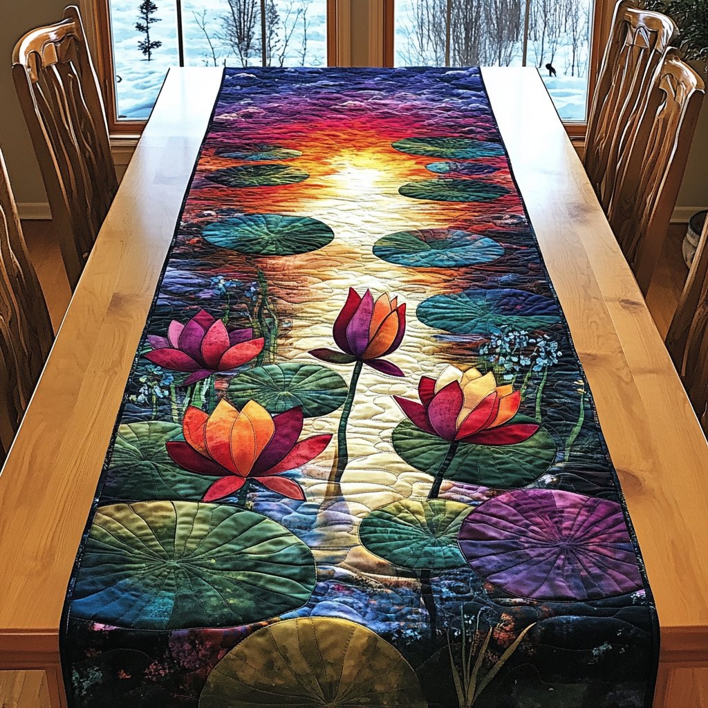 Sacred Lotus Table Runner