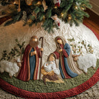 Sacred Nativity Christmas Tree Skirt