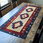 Southwest Diamond Blocks on Cream Table Runner