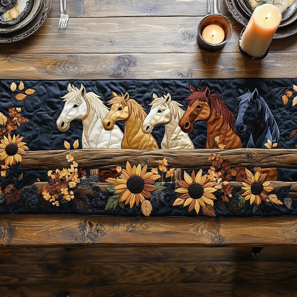 Saddle Bloom Table Runner