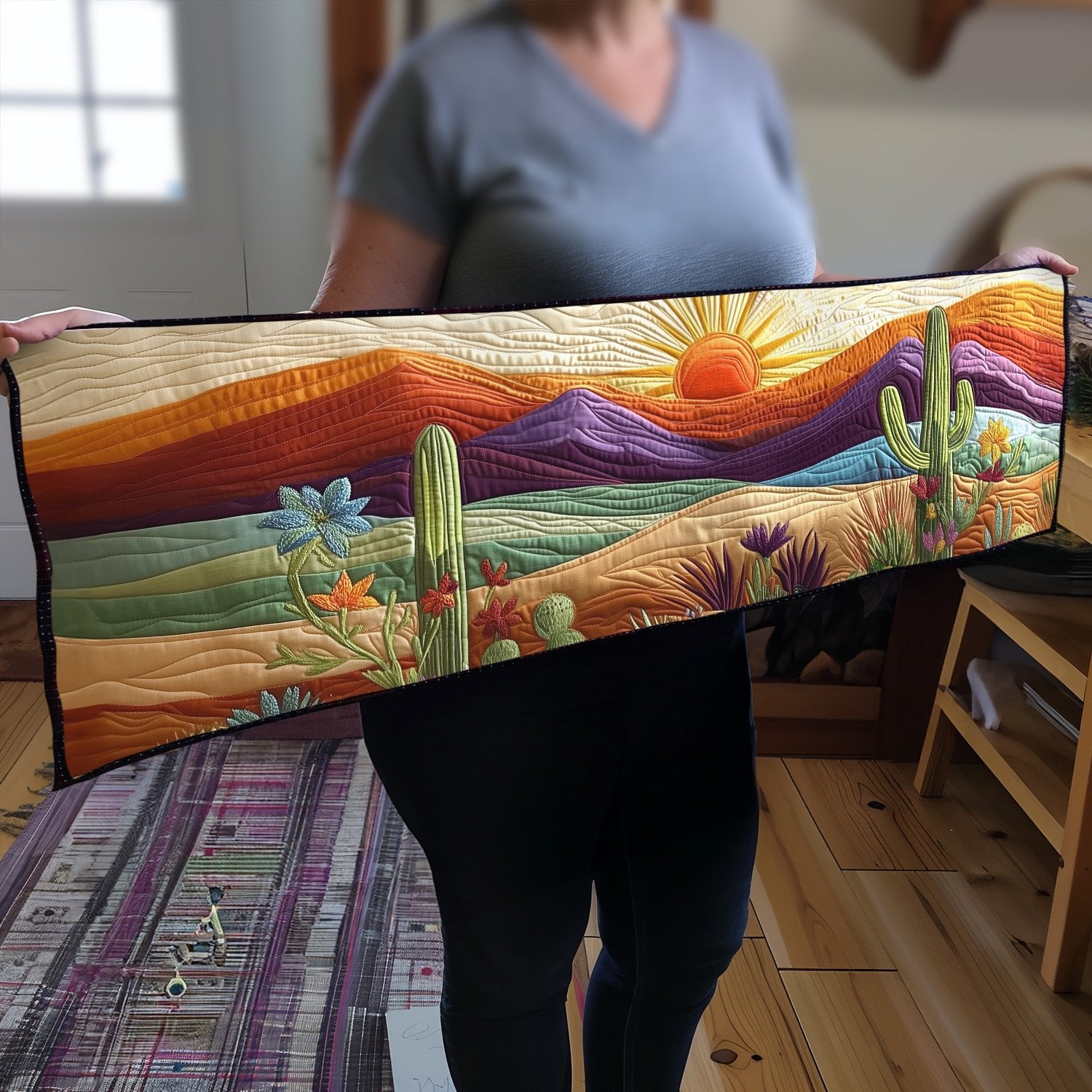 Desert Landscape at Sunset Table Runner