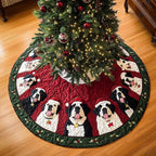 Saint Bernard Noel Christmas Tree Skirt