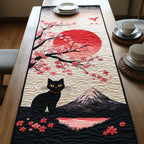 Sakura Mountain Cat Table Runner