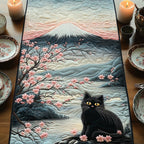 Sakura Sky Cat Table Runner
