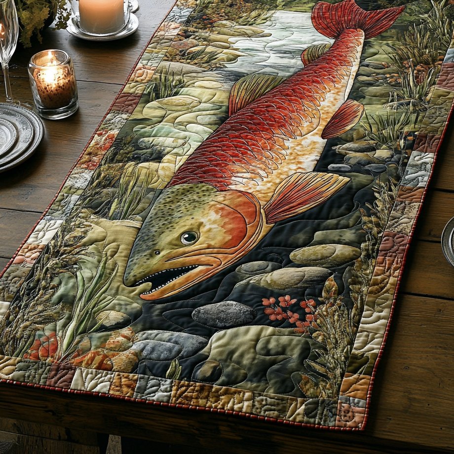 Salmon Charm Table Runner