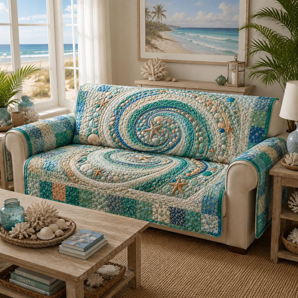 Saltwater Blooms Sofa Cover
