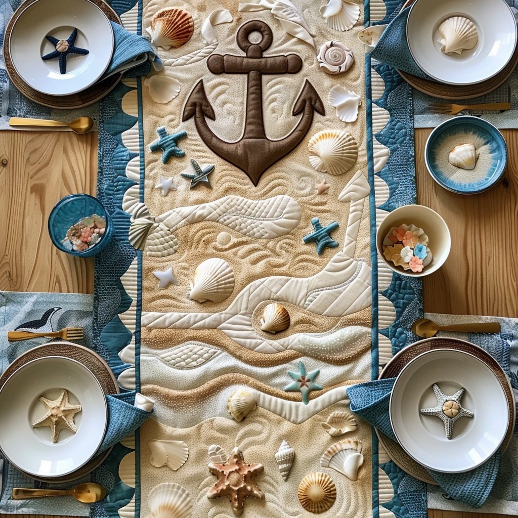 Sandy Anchor Table Runner