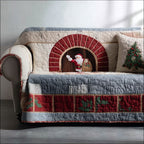 Santa Brick Cottage Sofa Cover