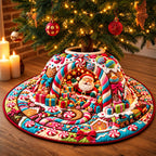 Santa Candyland Cave Christmas Tree Skirt