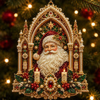 Santa Cathedral Christmas Ornament