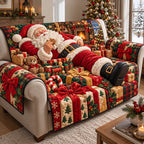 Santa Christmas Gift Dream Sofa Cover