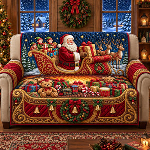 Santa Christmas Gifts Sofa Cover - Made to Order