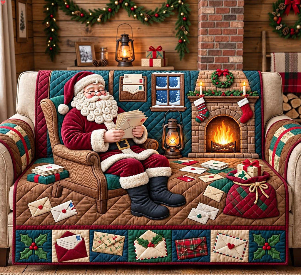 Santa Christmas Letters Sofa Cover