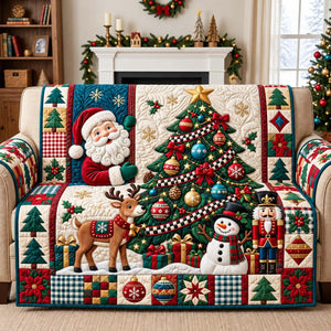 Santa Christmas Tree Sofa Cover - Made to Order