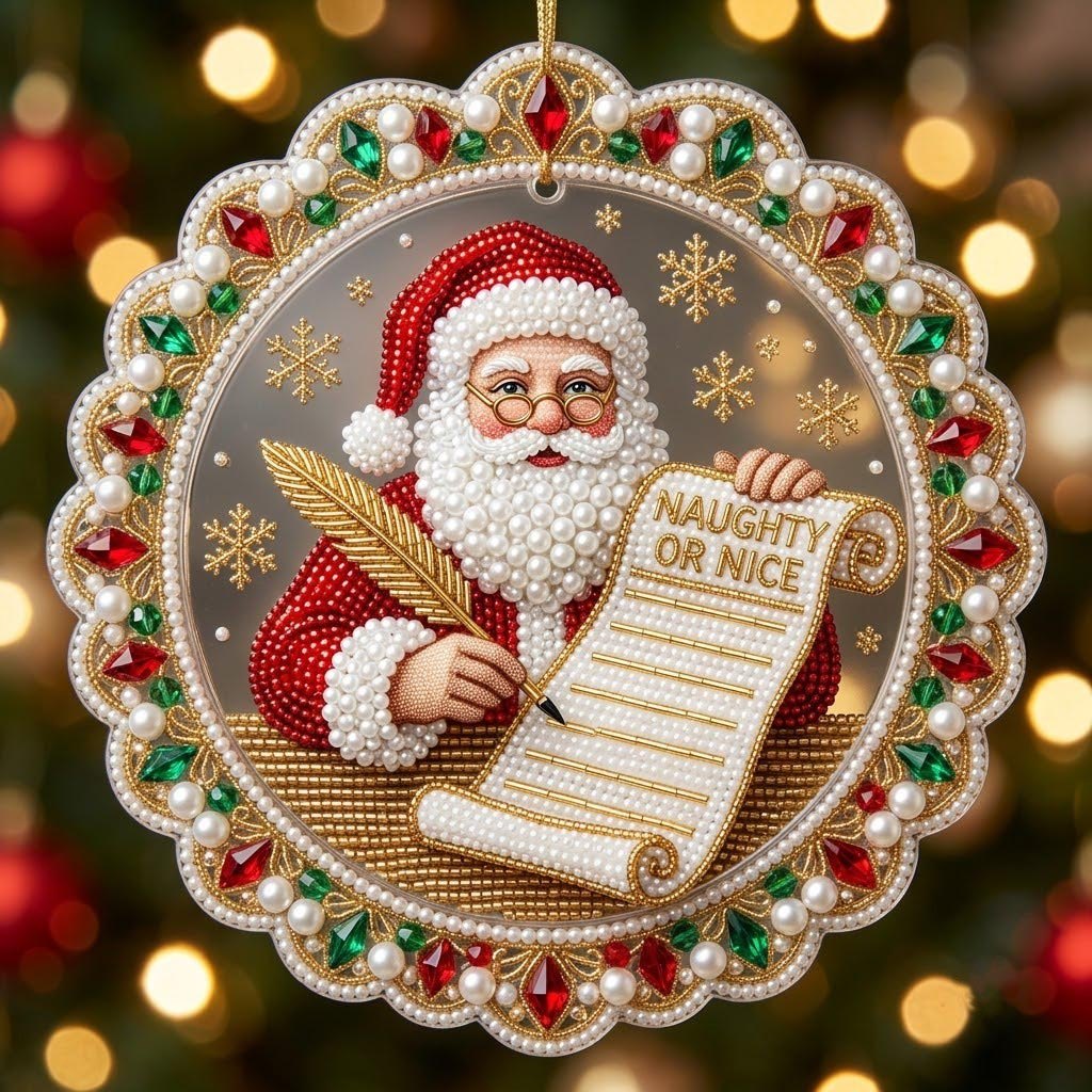 Naughty or Nice List Christmas Ornament