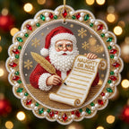 Naughty or Nice List Christmas Ornament