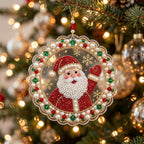 Waving Santa Portrait Christmas Ornament