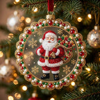 Santa with Gift Sack Christmas Ornament