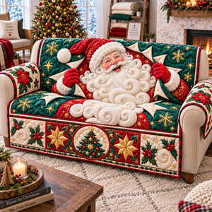 Santa Claus Festive Night Sofa Cover - Made to Order