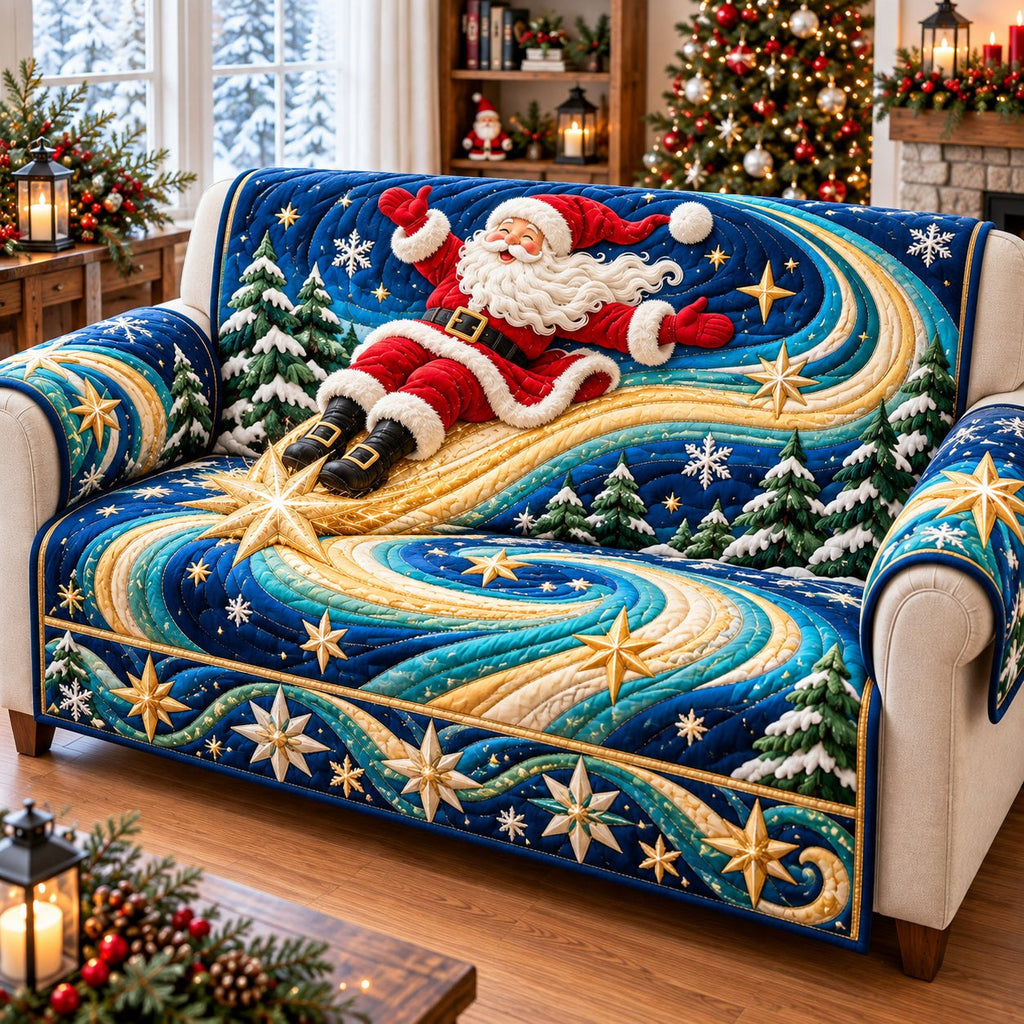 Santa Claus Holiday Wonder Sofa Cover