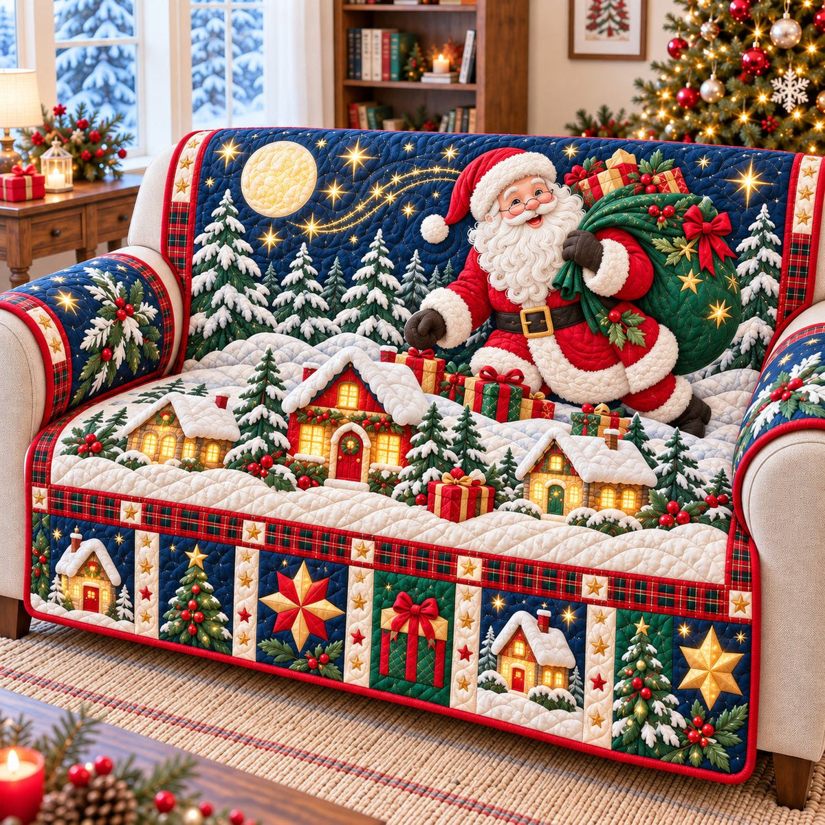 Santa Claus Parade Sofa Cover