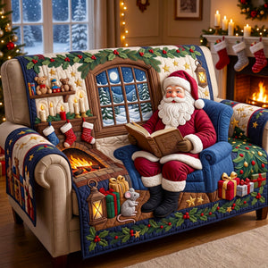 Santa Storytime Armchair Sofa Cover - Made to Order