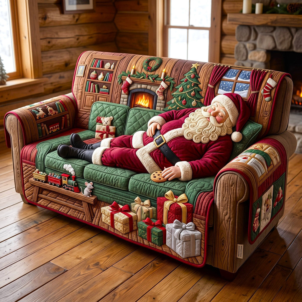 Santa Green Sofa Nap Sofa Cover