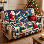 Santa Map Scroll Journey Sofa Cover
