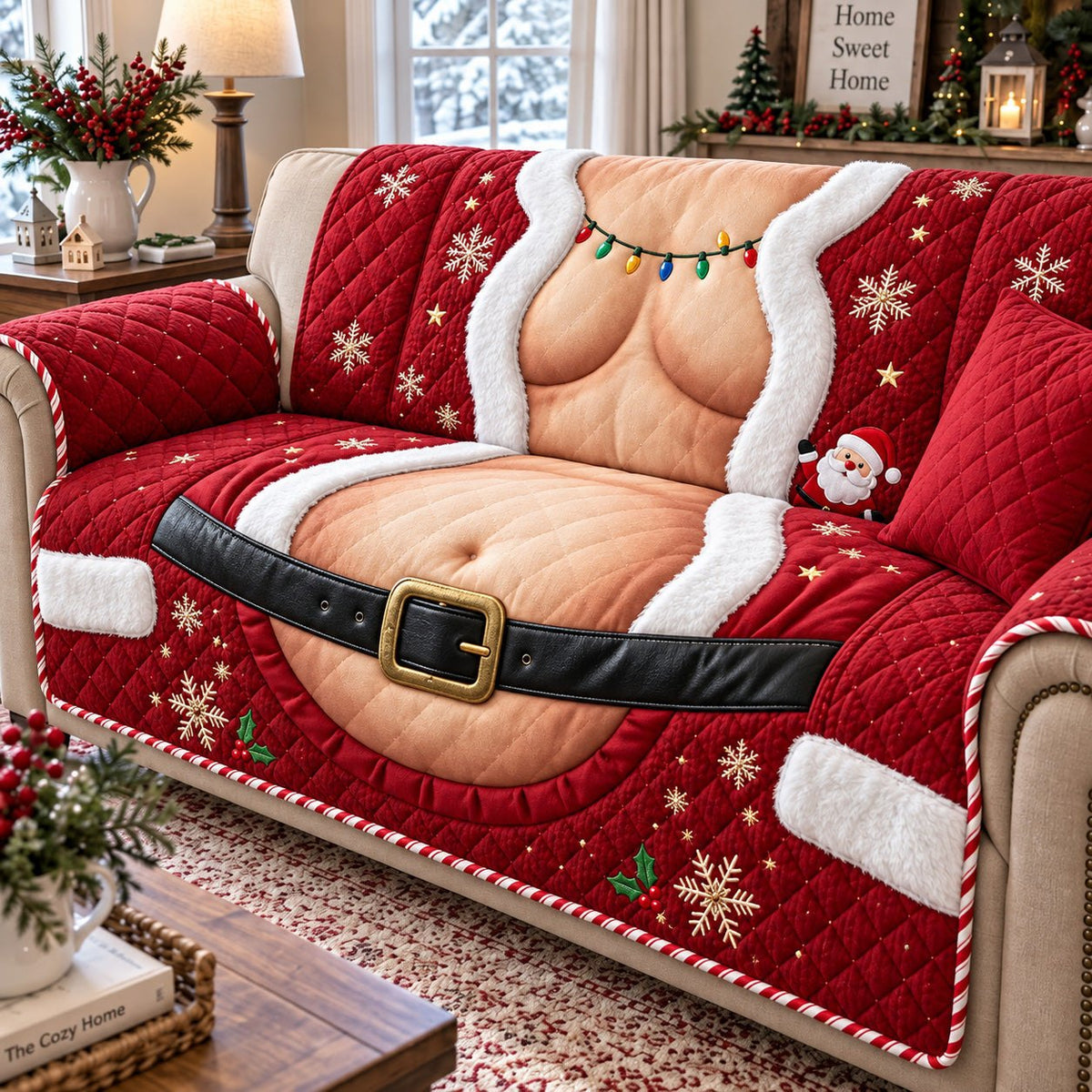 Santa Coat Sofa Cover
