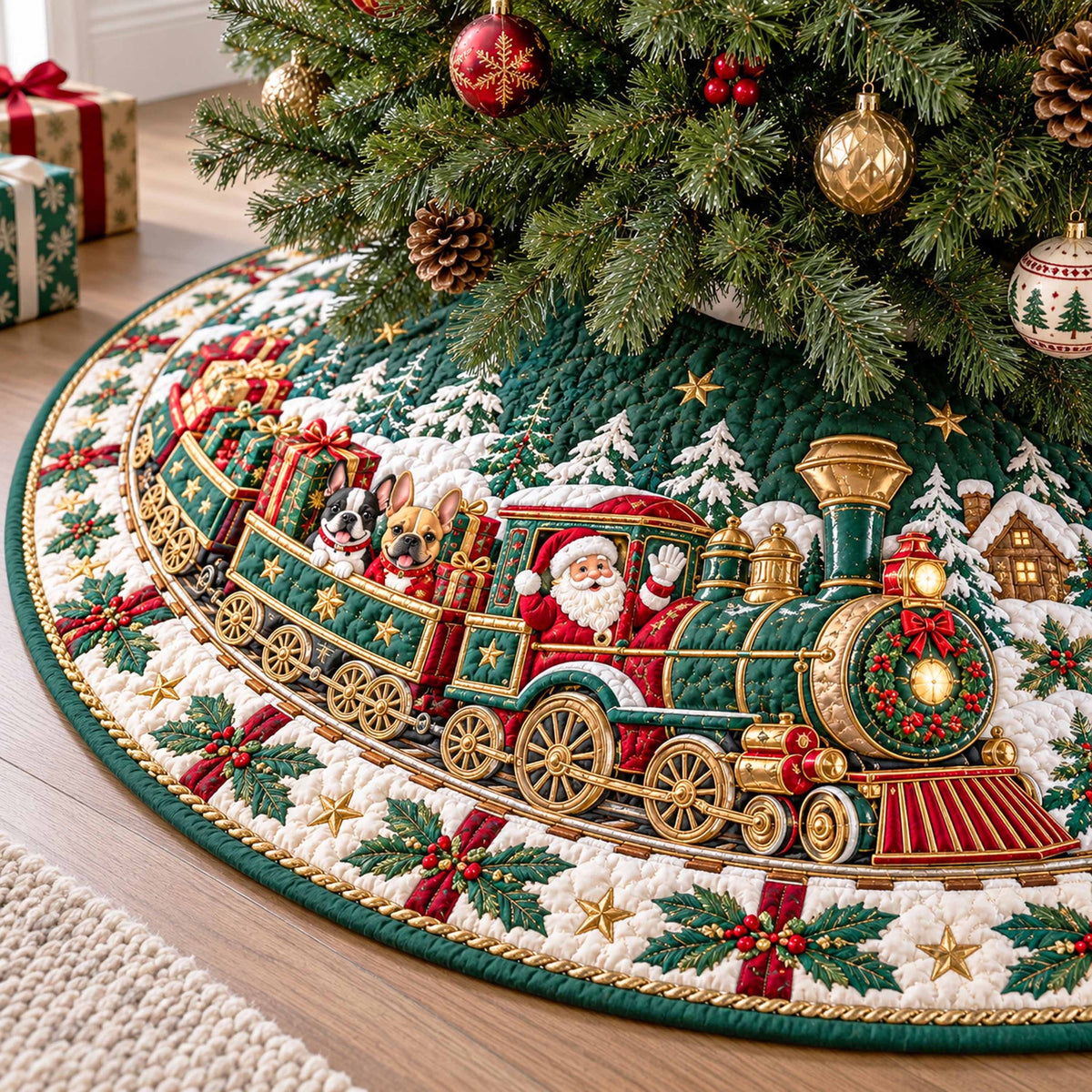 Santa Express Christmas Tree Skirt
