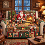 Santa Fiiling the Stockings Sofa Cover