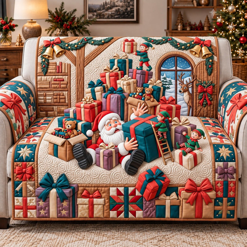 Santa Gift Pile Sofa Cover