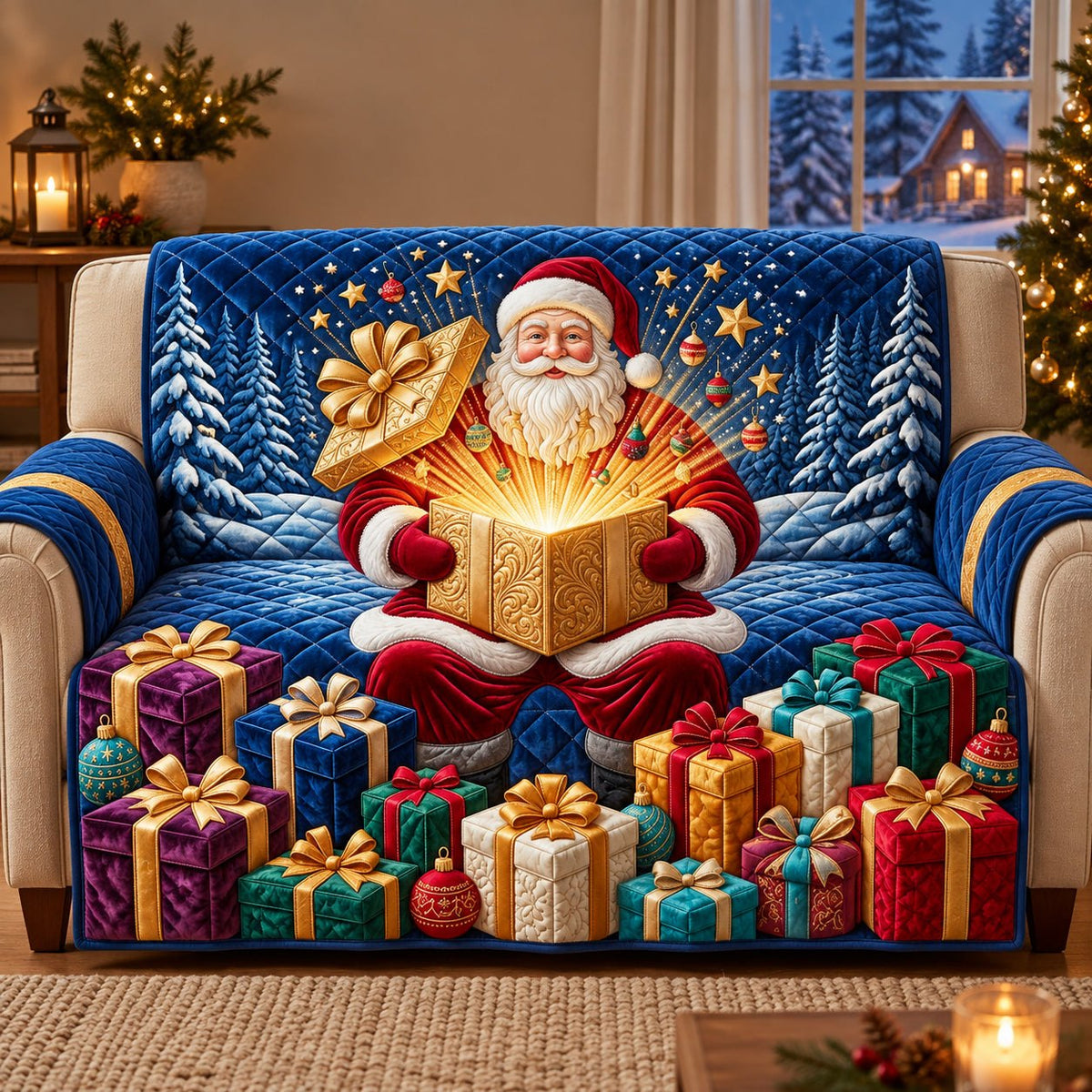 Santa Gifts Sofa Cover