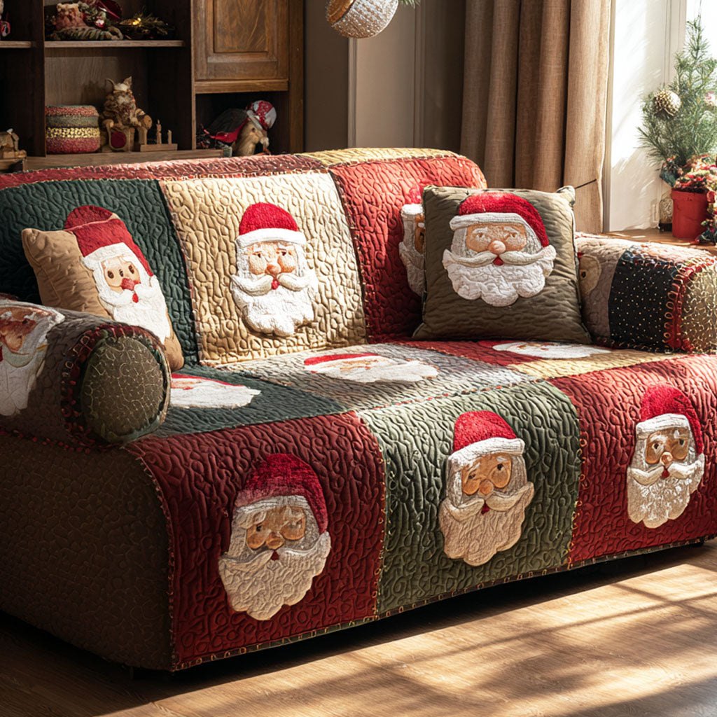 Santa Hearth Sofa Cover
