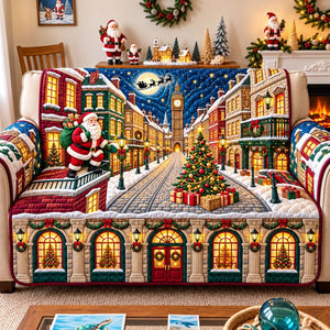 Santa London Christmas Sofa Cover - Made to Order