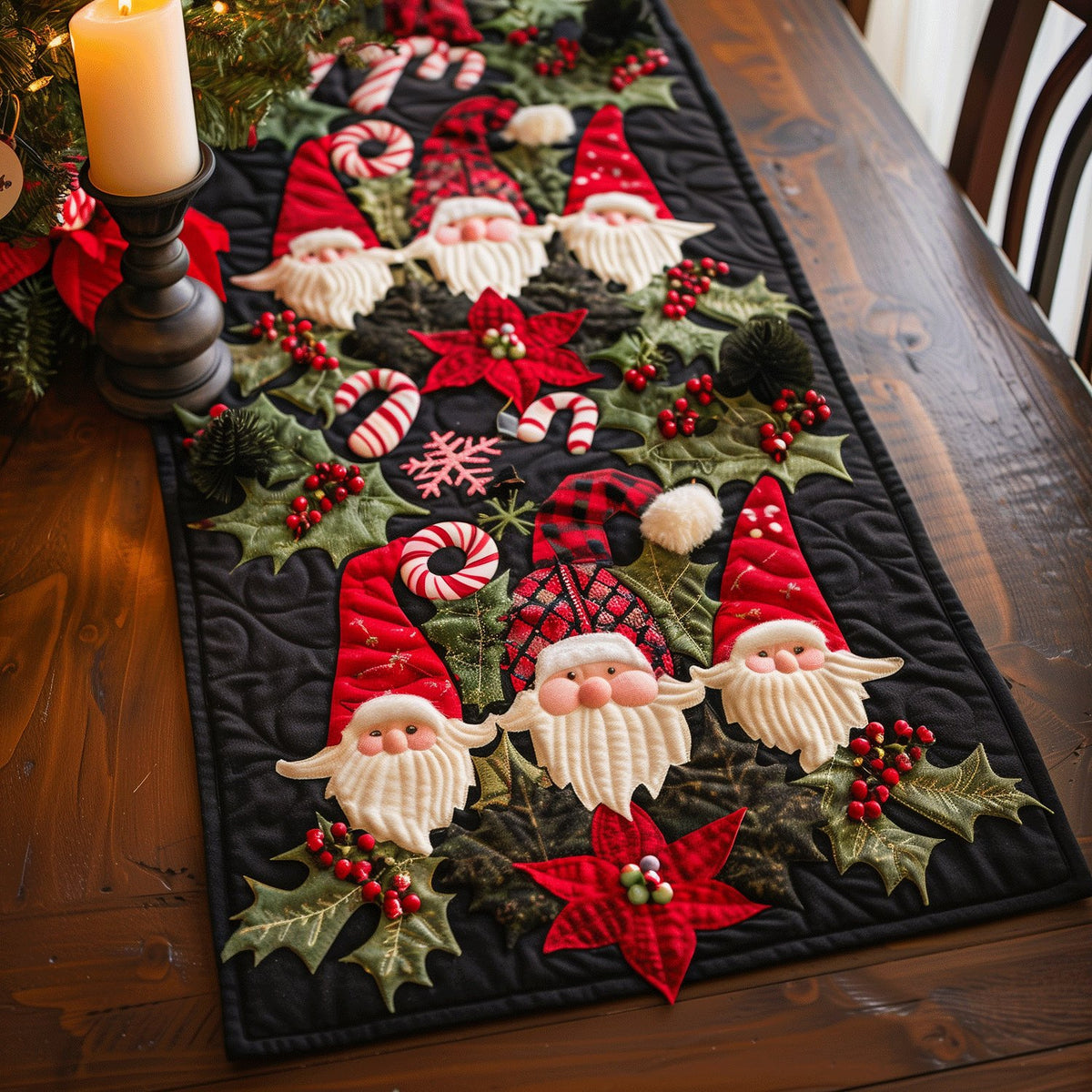 Santa Merry Journey Table Runner