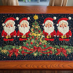 Santa Merry Tree Trail Table Runner