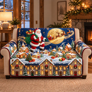 Santa Moonlight Flight Sofa Cover - Made to Order