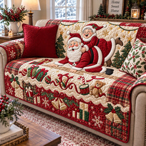 Santa Nap Sofa Cover - Made to Order