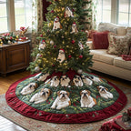 Santa Paws Bulldog Christmas Tree Skirt