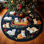Santa Paws Cat Christmas Tree Skirt