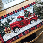 Santa Red Sleigh Table Runner