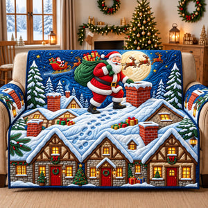 Santa Rooftop Sofa Cover - Made to Order