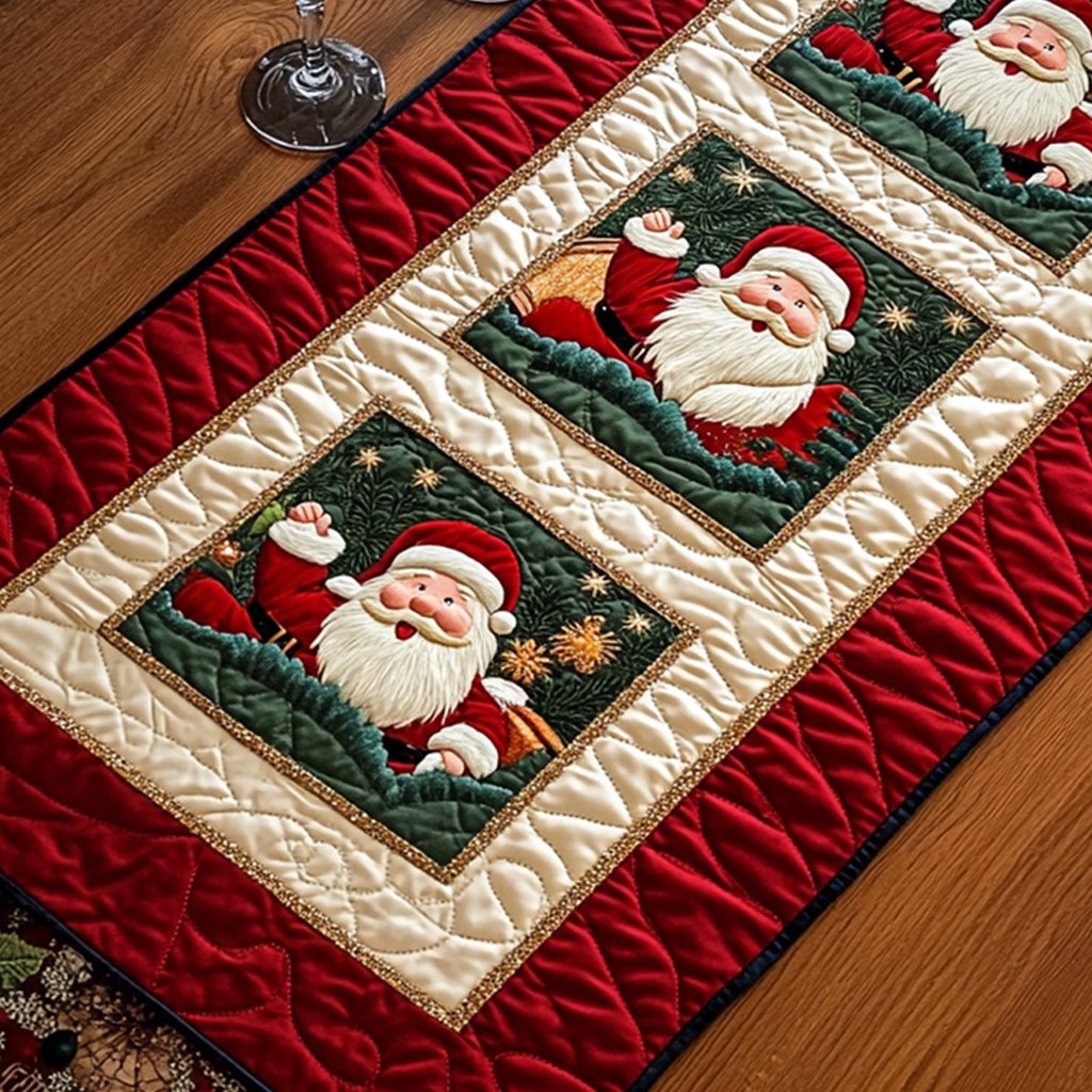 Santa Smiles Table Runner