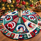 Santa Snow Circle Christmas Tree Skirt
