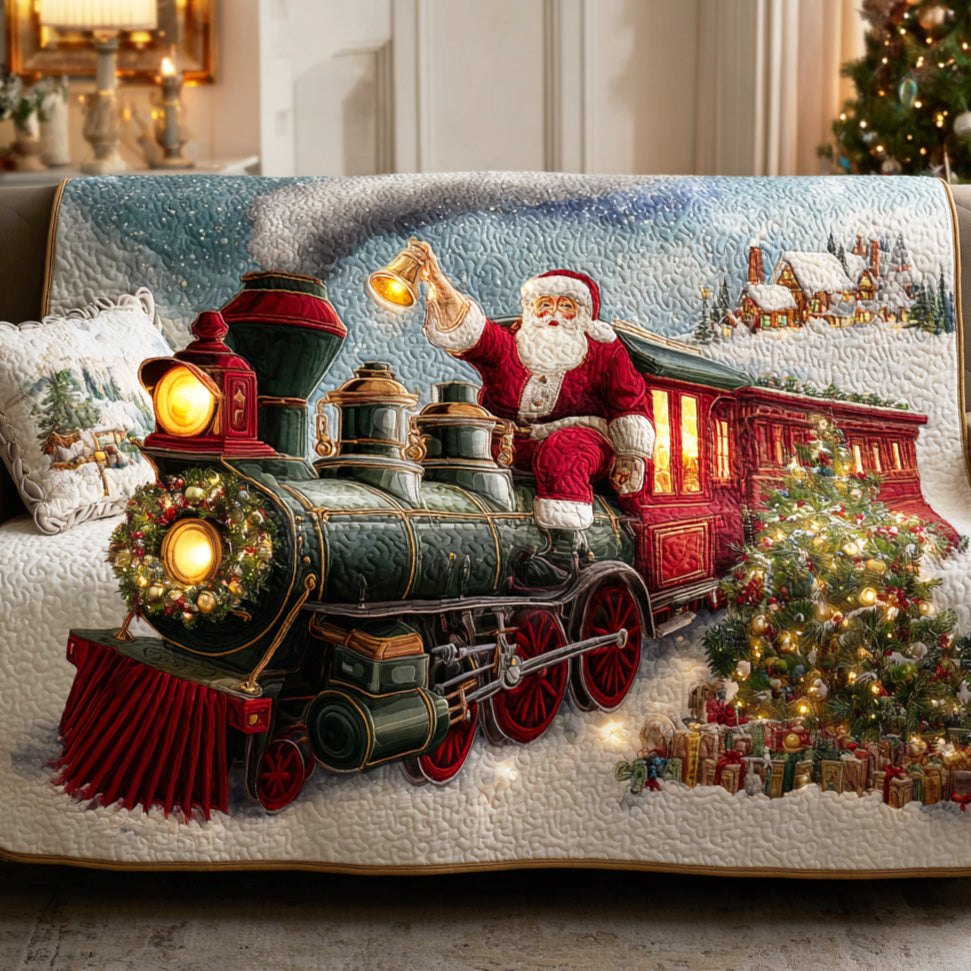 Santa Steam Journey Sofa Cover